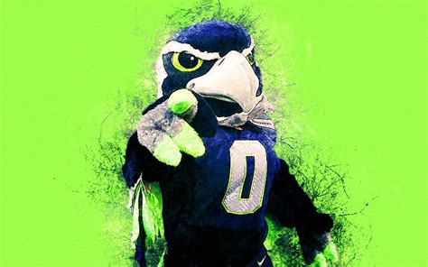 Download Seattle Seahawks Mascot Blitz Wallpaper | Wallpapers.com