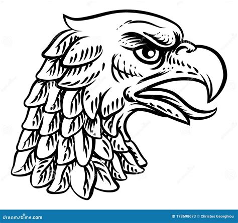 Eagle Falcon Hawk or Phoenix Head Face Mascot Stock Vector ...