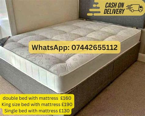 DOUBLE BED( L 6ft3 W 4ft6 )WITH HEADBOARD AND MATTRESS | WE DO ALL ...