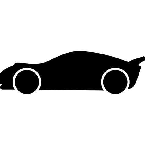 Lowered Racing Car Side View Silhouette Vector SVG Icon - SVG Repo