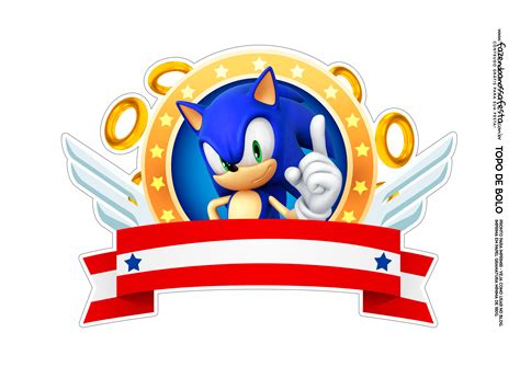 Sonic Cake Topper Printable