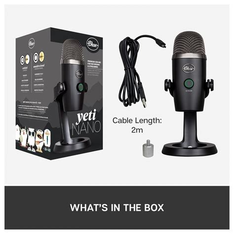 Blue Yeti Nano USB Mic, Black at Gear4music