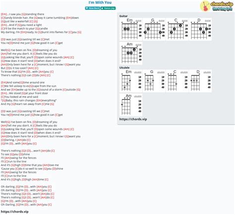 Chord: I'm With You - tab, song lyric, sheet, guitar, ukulele | chords.vip