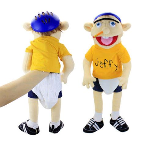 60cm Jeffy Plush Toy Cosplay Jeffy Hat Hand Puppet Game Stuffed Doll ...