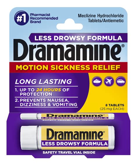 UPC 831248001982 - Dramamine Meclizine Hydrochloride Less Drowsy Formula Tablets | upcitemdb.com