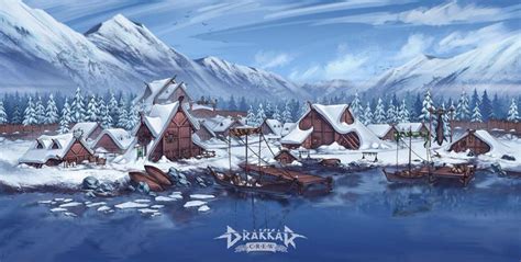 Settlement screen. Nordic village. by sashajoe | Fantasy landscape, Viking village, Fantasy art ...