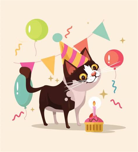 Best Cat Birthday Illustrations, Royalty-Free Vector Graphics & Clip Art - iStock