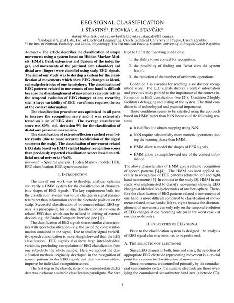 (PDF) EEG signal classification