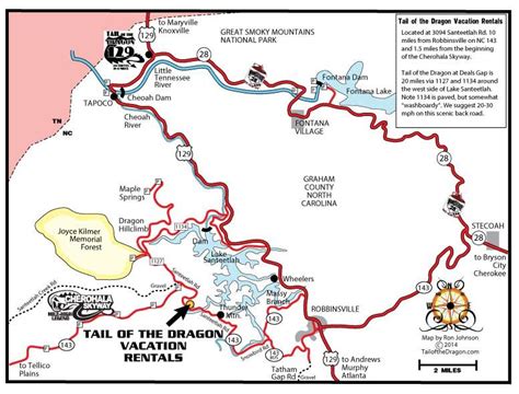 Location - Tail of the Dragon Vacation Rentals on the Cherohala Skyway near Deals Gap 828-479-8400