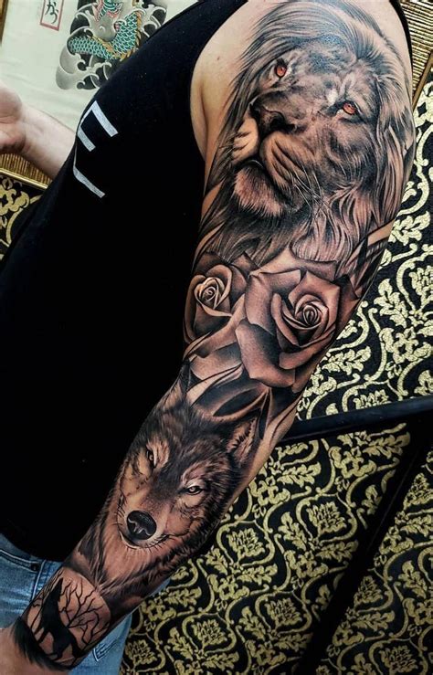 beautiful lion tattoo ideas © tattoo artist boby_tattoo 💕🌹🐵💕🌹🐵💕🌹🐵💕 #sleevetattoos | Nature ...