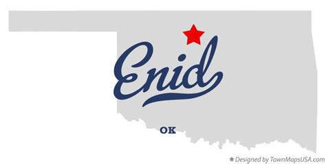 Map of Enid, OK, Oklahoma