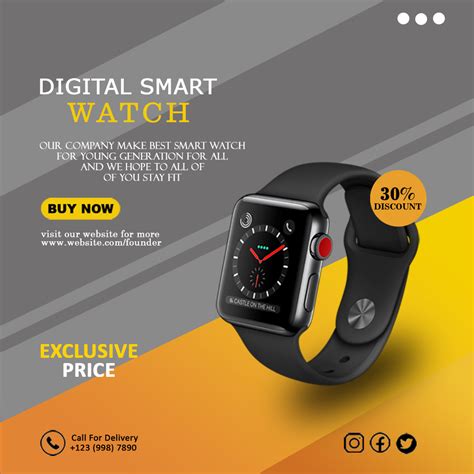 Digital Smart Watch Poster on Behance | Smart watch, Smart, Digital