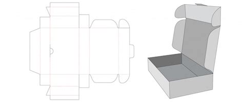 Premium Vector | Cardboard folding box die cut template