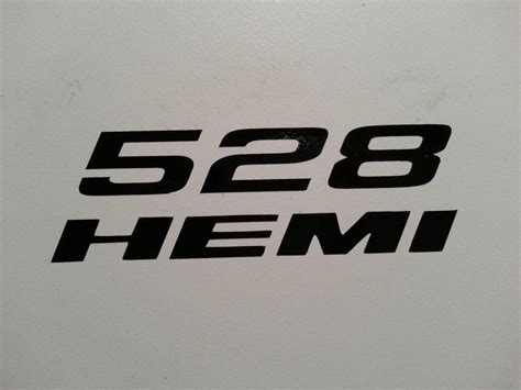 528 Hemi Decal ** Dodge Challenger 426 Charger Chrysler Magnum Mopar Plymouth Cuda