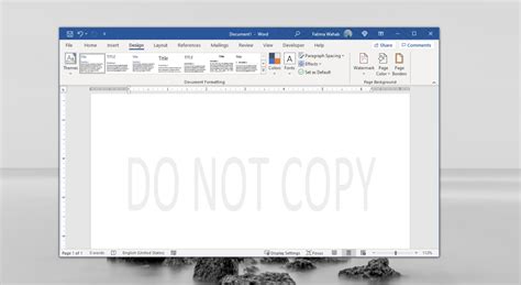 How to remove watermark in Microsoft Word