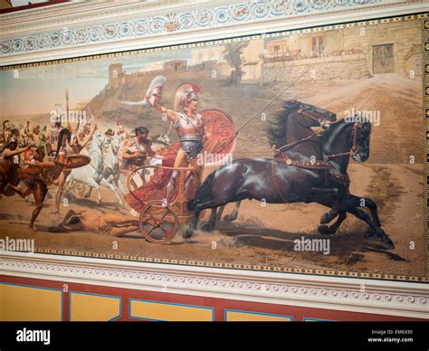 Achilles painting in the Achillion Palace interior Stock Photo - Alamy