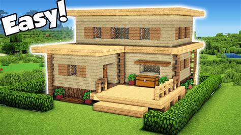 Minecraft: Easy Starter House Tutorial - How to Build a House in Minecraft (#1) 2018 - YouTube