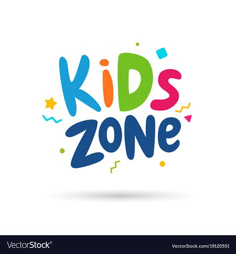 Kids zone emblem Royalty Free Vector Image - VectorStock