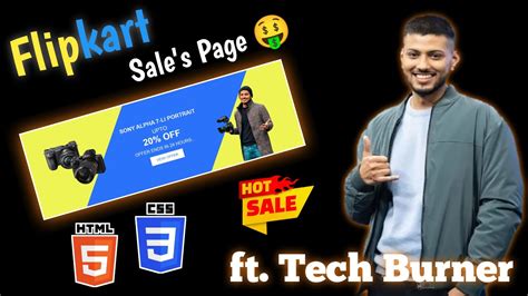 Flipkart Banner template 🤑💰 using HTML and Css // @TechBurner edition ...