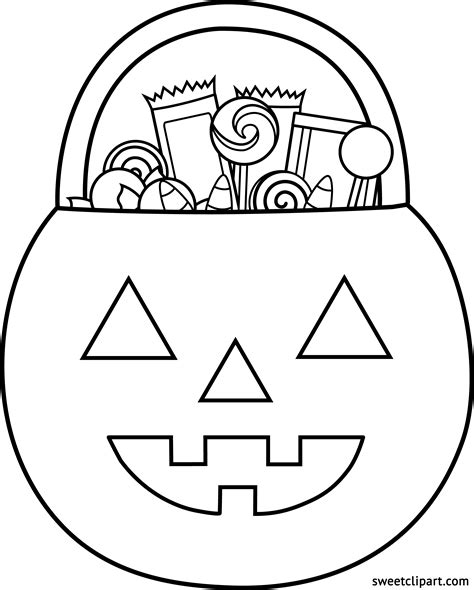 Halloween Candy Coloring Page