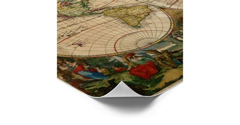 1683 Renaissance World Map Poster | Zazzle