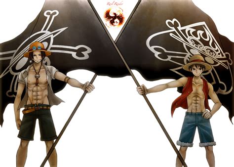 Ace and Luffy Render 1 by RoronoaRoel on DeviantArt