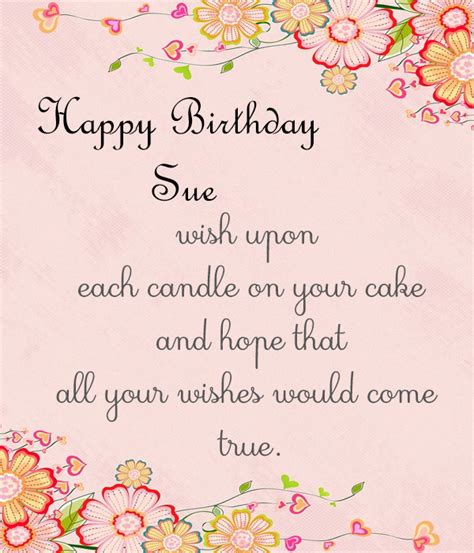 happy birthday sue images message | Birthday Star