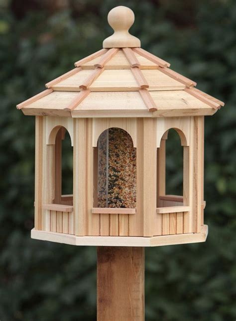 Cedar Bird Feeder Gazebo 8 sided Octagon 18 x 18 | Wooden bird feeders, Bird house plans, Gazebo ...