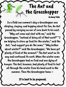 The Ant and the Grasshopper Moral Lesson