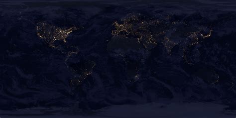 Earth Night Map Texture (2048×1024) | Ciencias