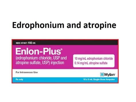 Edrophonium and atropine (Enlon-Plus) - Uses, Dose, Side effects, MOA