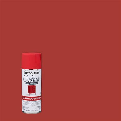 Rust-Oleum 12 oz. Chalked Farmhouse Red Ultra Matte Spray Paint (6-Pack ...