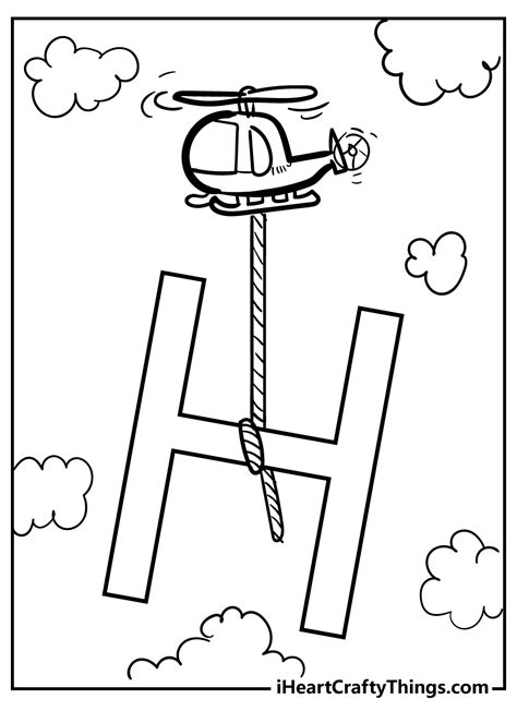 Letter H Coloring Pages For Toddlers Free | Onvacationswall.com