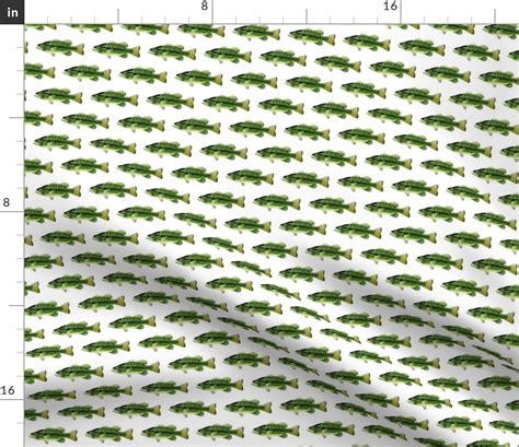 Largemouth Bass Pattern Fabric | Spoonflower