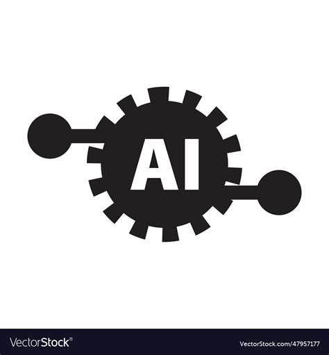 Ai artificial intelligence icon digital micro Vector Image