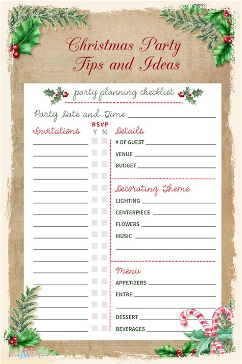 Free party planning checklist, plus, festive holiday party tips and ...