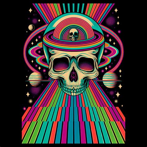 PSYCHEDELIC SKULL 2 – Spacetriangle®