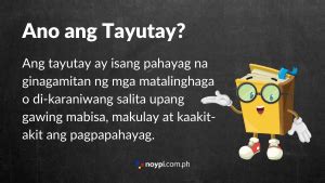 TAYUTAY: Halimbawa ng Tayutay, mga Uri ng Tayutay, Atbp.