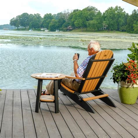 LuxCraft Folding Adirondack Chair-Made with Poly Lumber