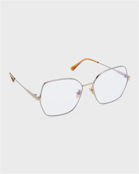 TOM FORD Blue Light Blocking Two-Tone Acetate Cat-Eye Glasses | Neiman ...