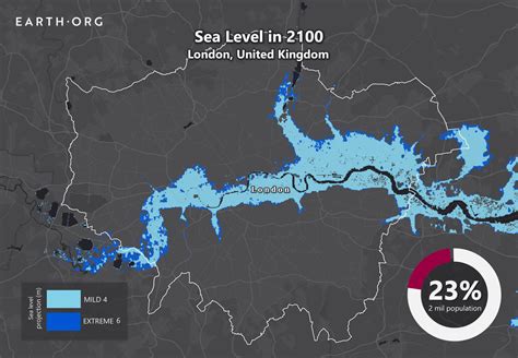 Sea Level Rise Projection Map - London | Earth.Org