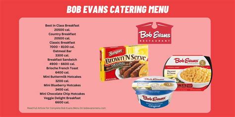 Bob Evans Catering Menu 2023 - Bob Evans Menu Prices [2023 October Updated] ️