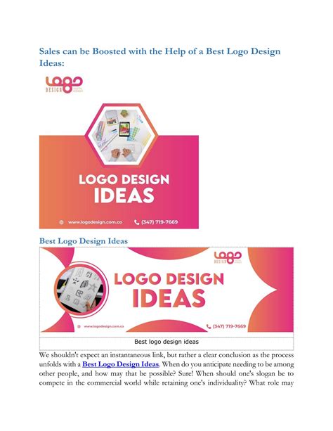 Sales can be Boosted with the Help of a Best Logo Design Ideas: by Logo Design - Issuu