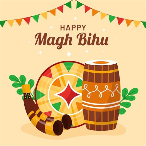 Free Vector | Flat illustration for magh bihu festival celebration