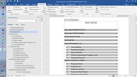 Cara Membuat daftar isi otomatis di Microsoft word menggunakan table of content - Bang Tutorku