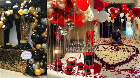 Wedding Anniversary Decoration Ideas at Home | Romantic Room Decor Ideas | Valentine Decor Idea ...