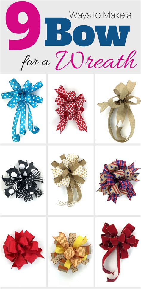 9 Ways to Make a Bow For A Wreath | Wreath crafts, How to make bows ...