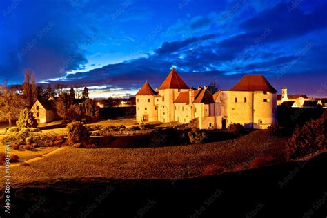 Varazdin old town landmark evening view Stock Photo | Adobe Stock