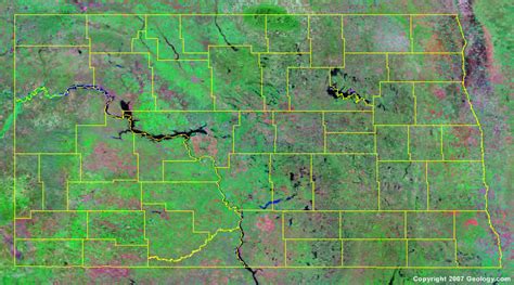 North Dakota County Map