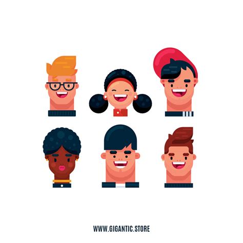 Flat Design Teenage Character Illustrations on Behance